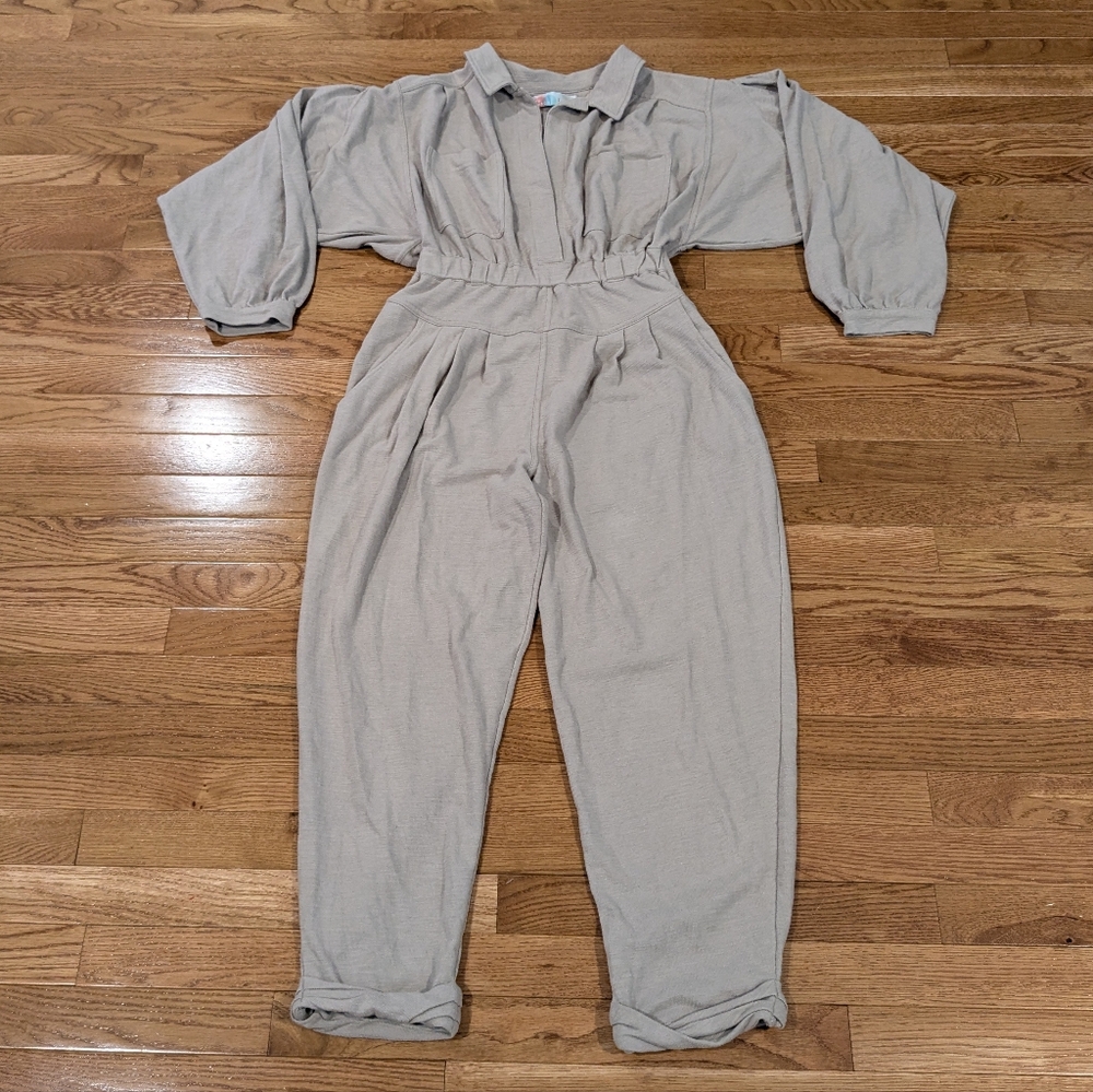 Free People FP Beach Oatmeal Faye Jumpsuit Small